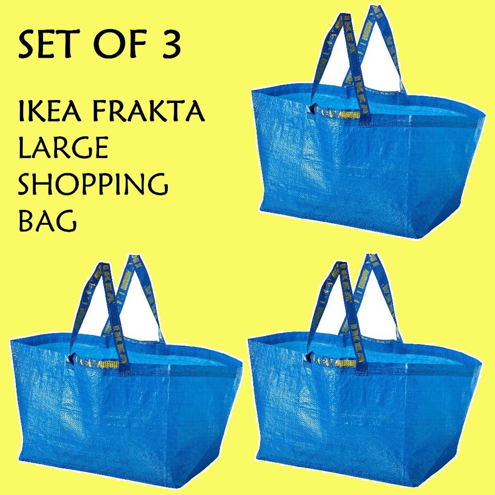 Large Reusable Shopping Bag IKEA Frakta - Set of 3
